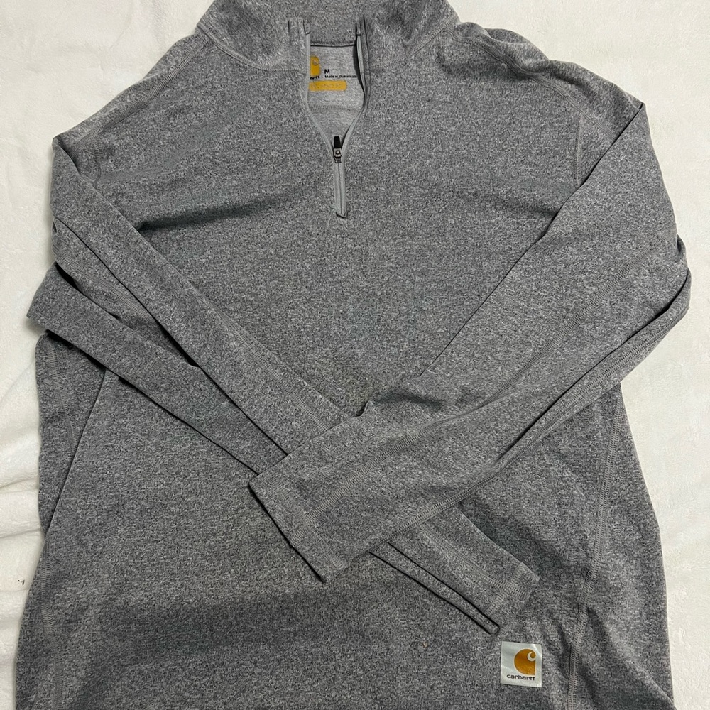Grey Carhartt Half Zip Pullover